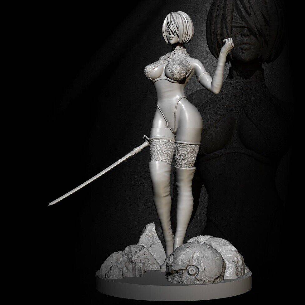 1/6 310mm 3D Print Model Kit Asian Beautiful Girl Woman Samurai Unpainted - Model-Fan-Store