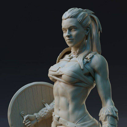 1/6 310mm 3D Print Model Kit Beautiful Girl Barbarian Nord Warrior Viking Unpainted - Model-Fan-Store