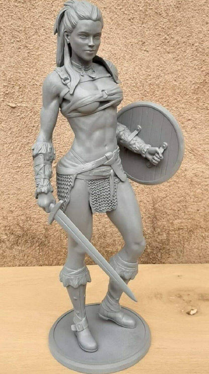 1/6 310mm 3D Print Model Kit Beautiful Girl Barbarian Nord Warrior Viking Unpainted - Model-Fan-Store