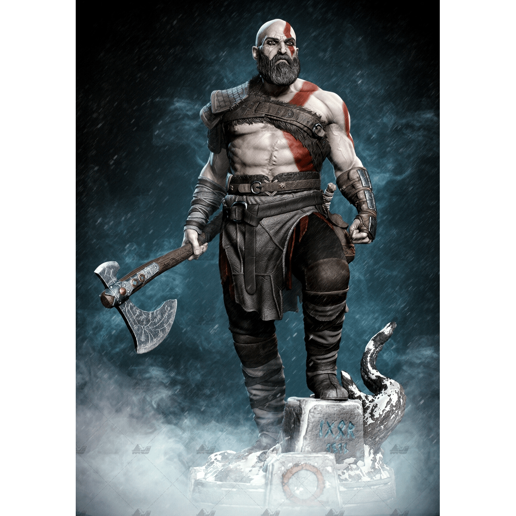 1/6 310mm 3D Print Model Kit Kratos Warrior God of War Unpainted A28 A28 - Model-Fan-Store