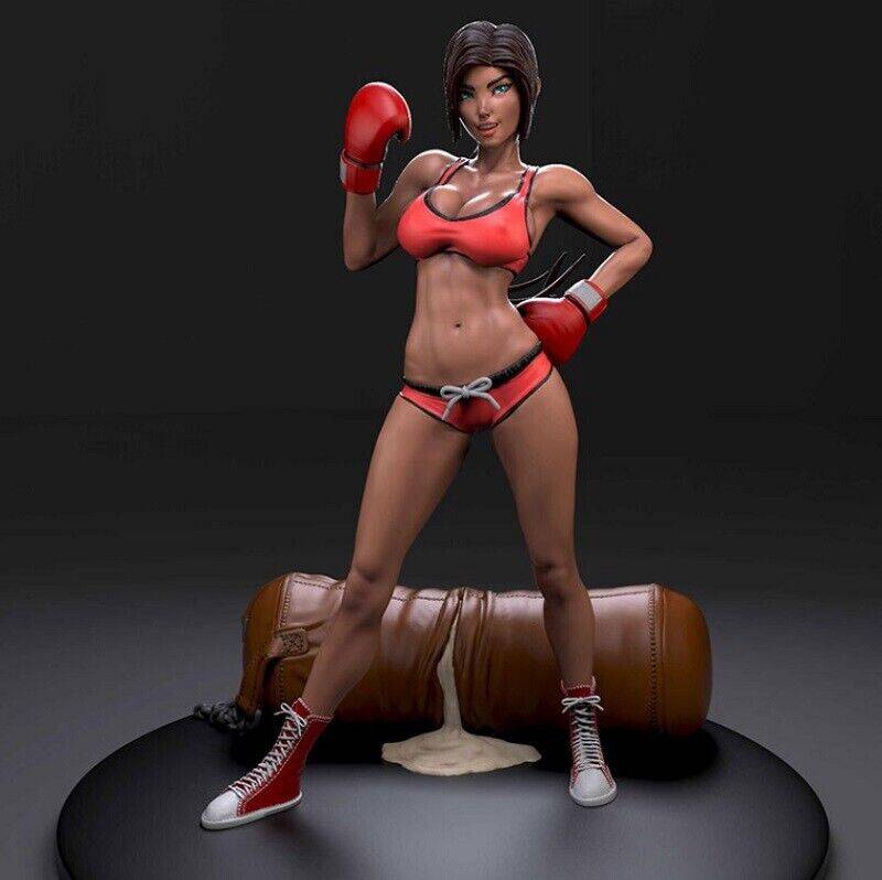 1/6 310mm 3D Print Model Kit Modern Beautiful Girl Woman Boxer Unpainted - Model-Fan-Store