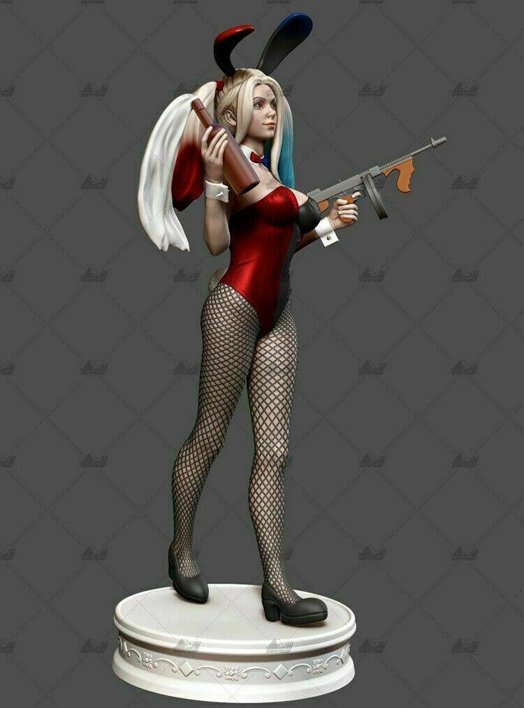 1/6 310mm 3D Print Superhero Model Kit Sey Girl Harley Quinn Unpainted - Model-Fan-Store