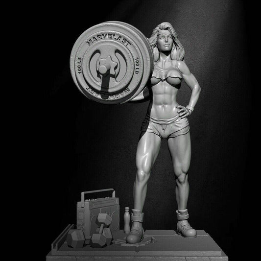 1/6 310mm 3D Print Superhero Model Kit Weightlifter Beautiful Girl Unpainted - Model-Fan-Store