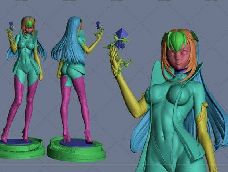 1/6 320mm 3D Print Cyberpunk Model Kit Asian Beautiful Girl Android Unpainted - Model-Fan-Store