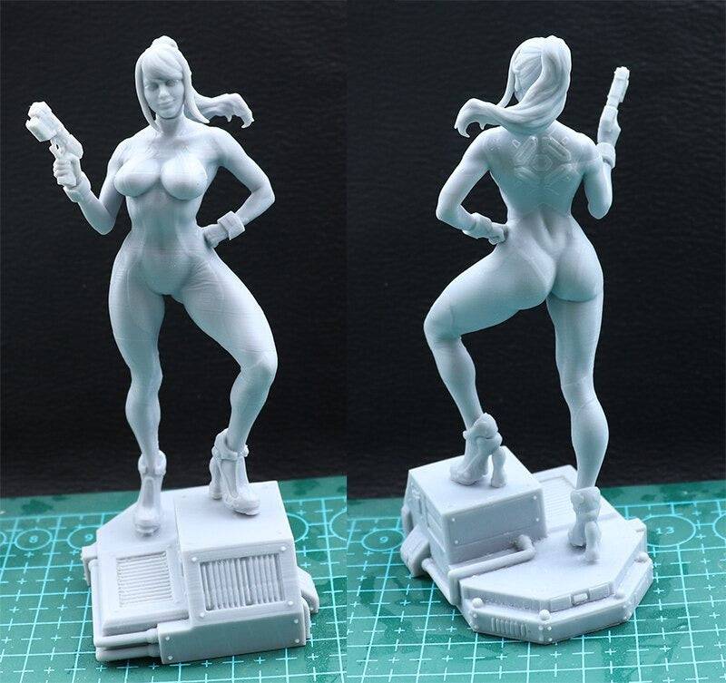 1/6 320mm 3D Print Cyberpunk Model Kit Space Beautiful Girl Unpainted - Model-Fan-Store