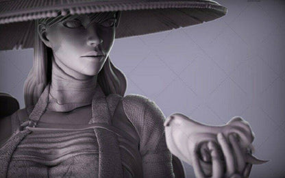 1/6 320mm 3D Print Model Kit Asian Beautiful Girl Woman Samurai Unpainted - Model-Fan-Store