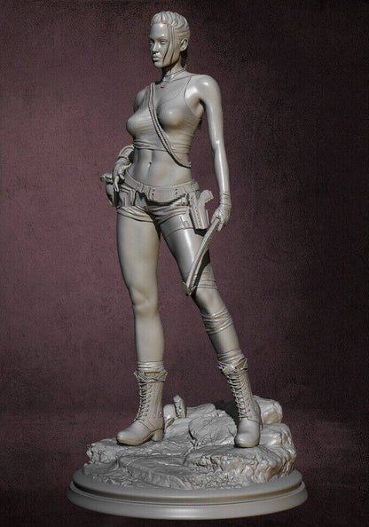 1/6 330mm 3D Print Model Kit Beautiful Girl Woman Tomb Raider Lara Unpainted - Model-Fan-Store