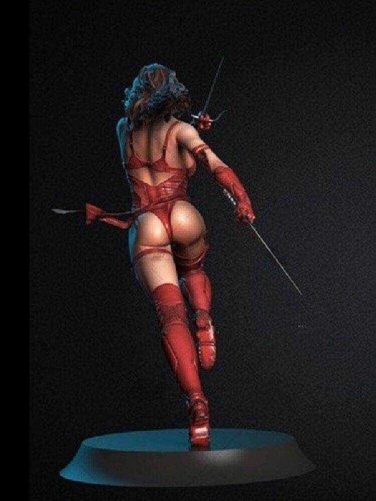 1/6 330mm 3D Print Superhero Model Kit Elektra Beautiful Girl Unpainted - Model-Fan-Store