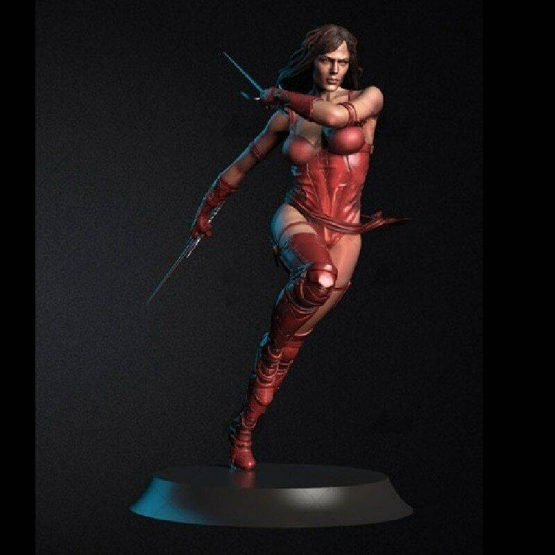 1/6 330mm 3D Print Superhero Model Kit Elektra Beautiful Girl Unpainted - Model-Fan-Store