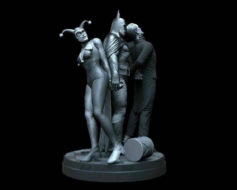 1/6 340mm 3D Print Superhero Model Kit Batman and Joker & Harley Unpainted - Model-Fan-Store