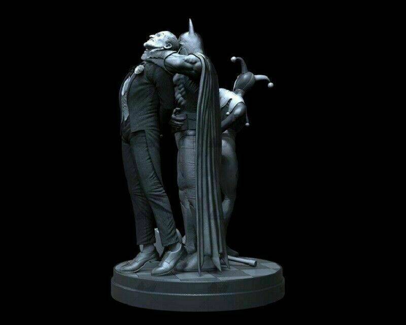 1/6 340mm 3D Print Superhero Model Kit Batman and Joker & Harley Unpainted - Model-Fan-Store