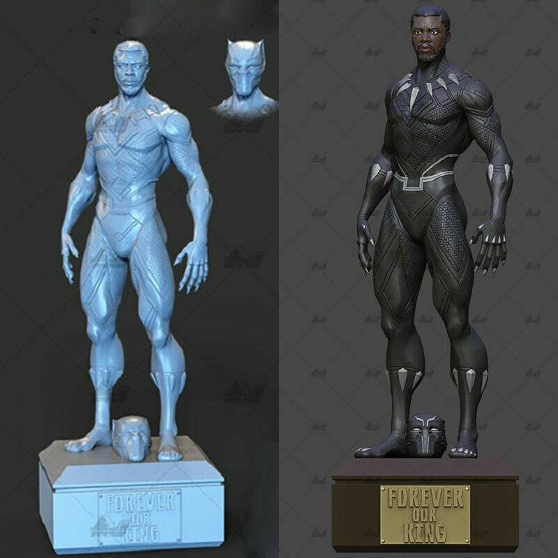 1/6 360mm 3D Print Superhero Model Kit Black Panther Unpainted - Model-Fan-Store