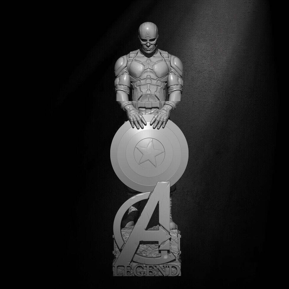 1/6 360mm 3D Print Superhero Model Kit Captain America Unpainted - Model-Fan-Store