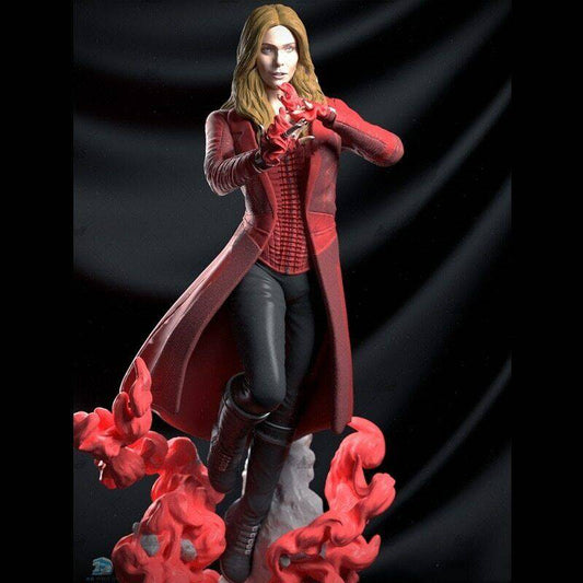 1/6 370mm 3D Print Superhero Model Kit Woman Wanda Beautiful Girl Unpainted - Model-Fan-Store