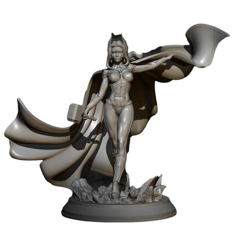 1/6 380mm 3D Print Superhero Model Kit Supergirl Beautiful Girl Unpainted - Model-Fan-Store