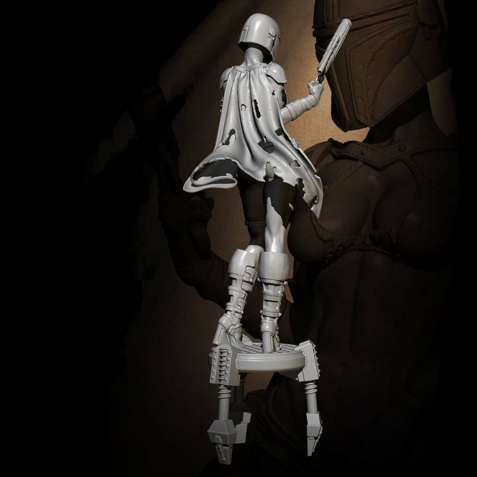 1/6 390mm 3D Print Model Kit Beautiful Girl Space Mercenary Star Wars Unpainted - Model-Fan-Store