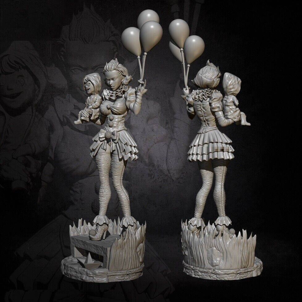 1/6 410mm 3D Print Model Kit Beautiful Girl Woman Clown Unpainted - Model-Fan-Store