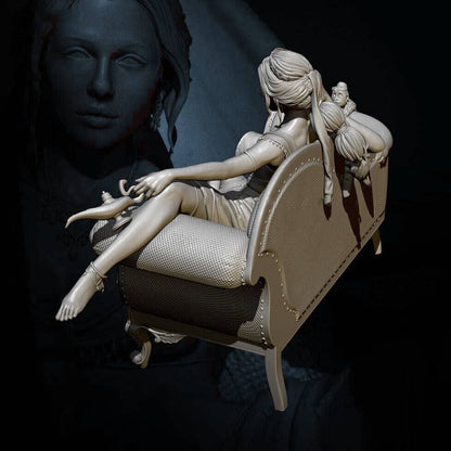 1/8 160mm 3D Print Model Kit Beautiful Girl Woman Queen Unpainted - Model-Fan-Store