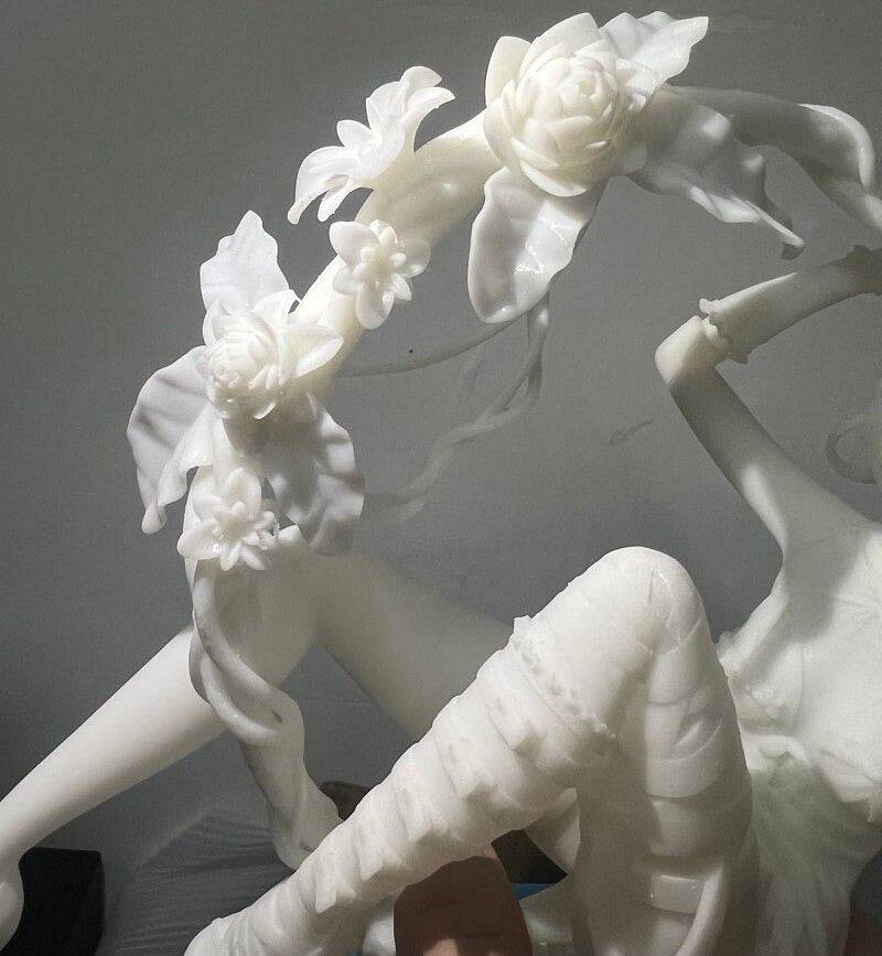 1/8 220mm 3D Print Model Kit Beautiful Girl Woman Forest Warrior Unpainted - Model-Fan-Store