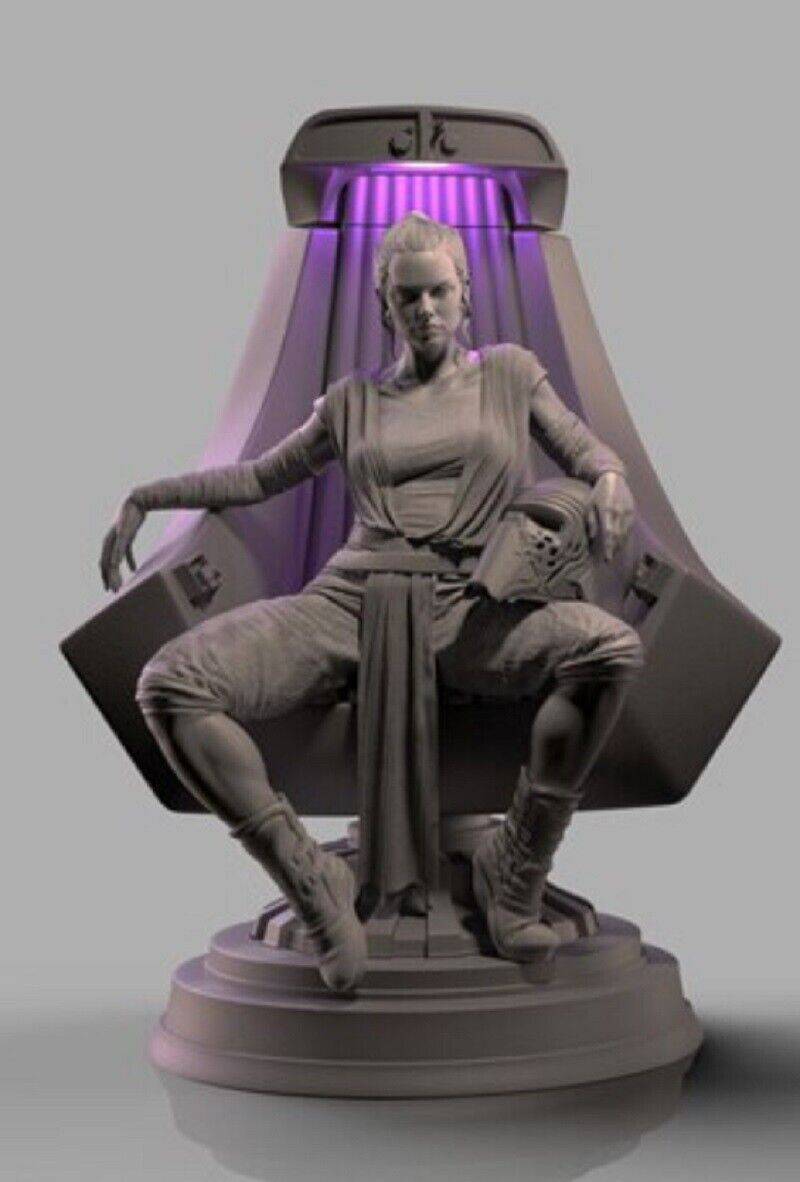 1/8 230mm 3D Print Model Kit Beautiful Girl Star Wars Rey Unpainted - Model-Fan-Store