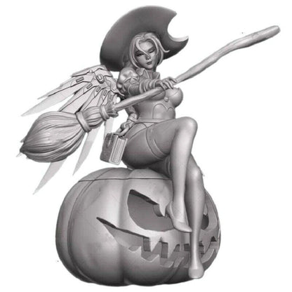 1/8 230mm 3D Print Model Kit Beautiful Girl Woman Witch Unpainted - Model-Fan-Store