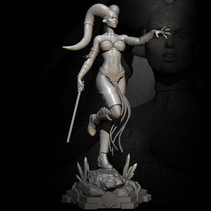 1/8 260mm 3D Print Model Kit Girl Star Wars Night Assassin Movie Unpainted - Model-Fan-Store