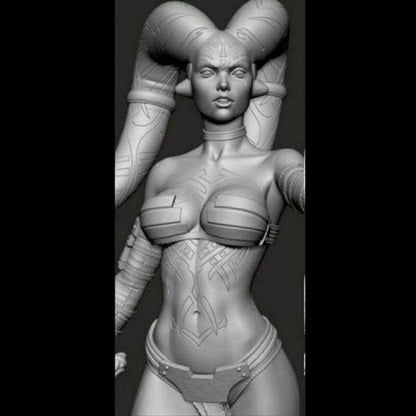 1/8 260mm 3D Print Model Kit Girl Star Wars Night Assassin Movie Unpainted - Model-Fan-Store