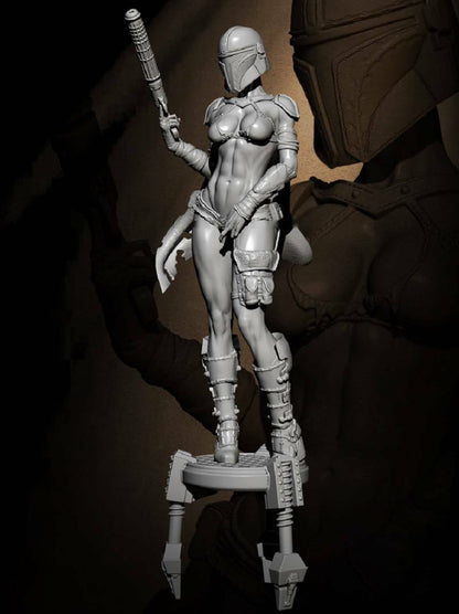 1/8 290mm 3D Print Model Kit Beautiful Girl Space Mercenary Star Wars Unpainted - Model-Fan-Store