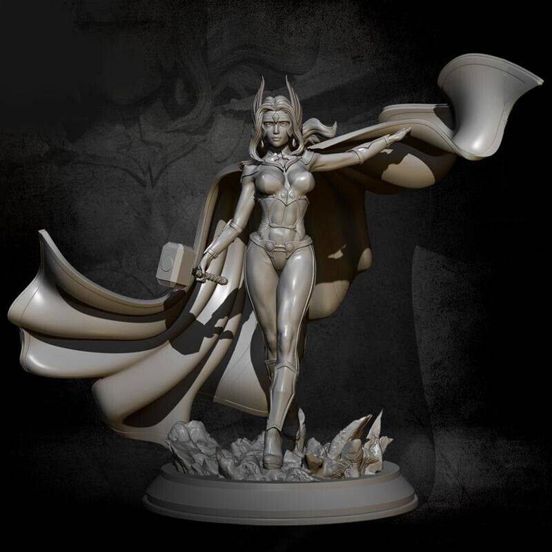 1/8 290mm 3D Print Superhero Model Kit Supergirl Beautiful Girl Unpainted - Model-Fan-Store