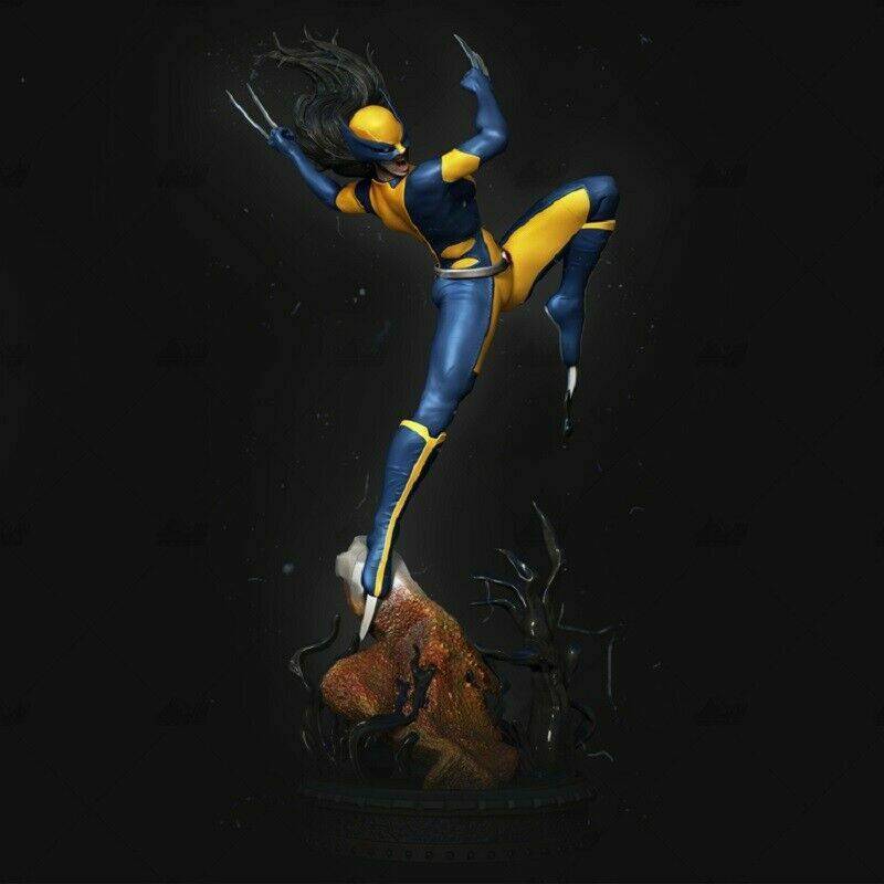 440mm 3D Print Superhero Model Kit Wolverine Beautiful Girl Unpainted - Model-Fan-Store