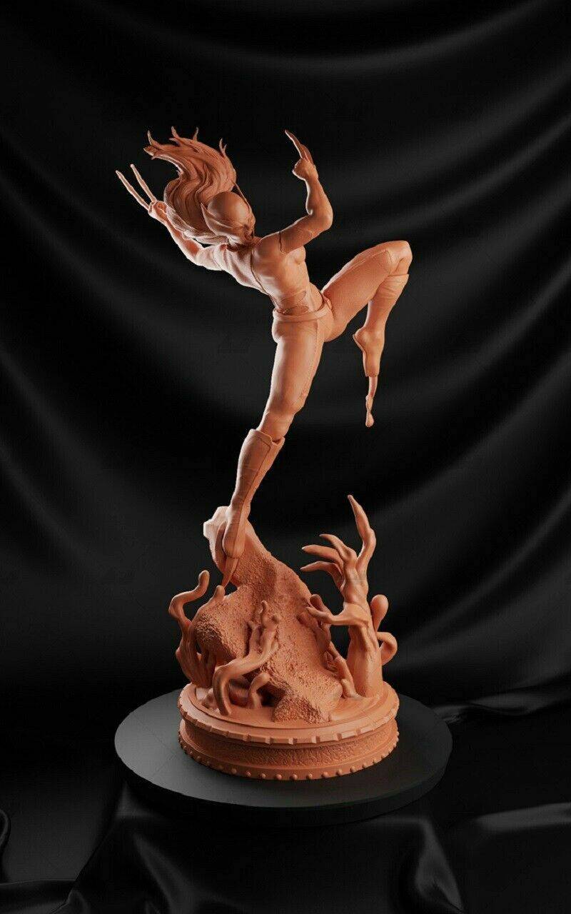 440mm 3D Print Superhero Model Kit Wolverine Beautiful Girl Unpainted - Model-Fan-Store