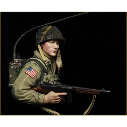 1/10 BUST Resin Model Kit US Army Soldier 101st Airborne Radio WW2 Unpainted - Model-Fan-Store