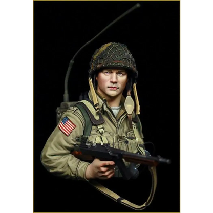 1/10 BUST Resin Model Kit US Army Soldier 101st Airborne Radio WW2 Unpainted - Model-Fan-Store