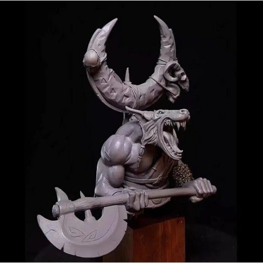1/10 BUST Resin Model Kit Warrior Werewolf Monster Fantasy Unpainted - Model-Fan-Store