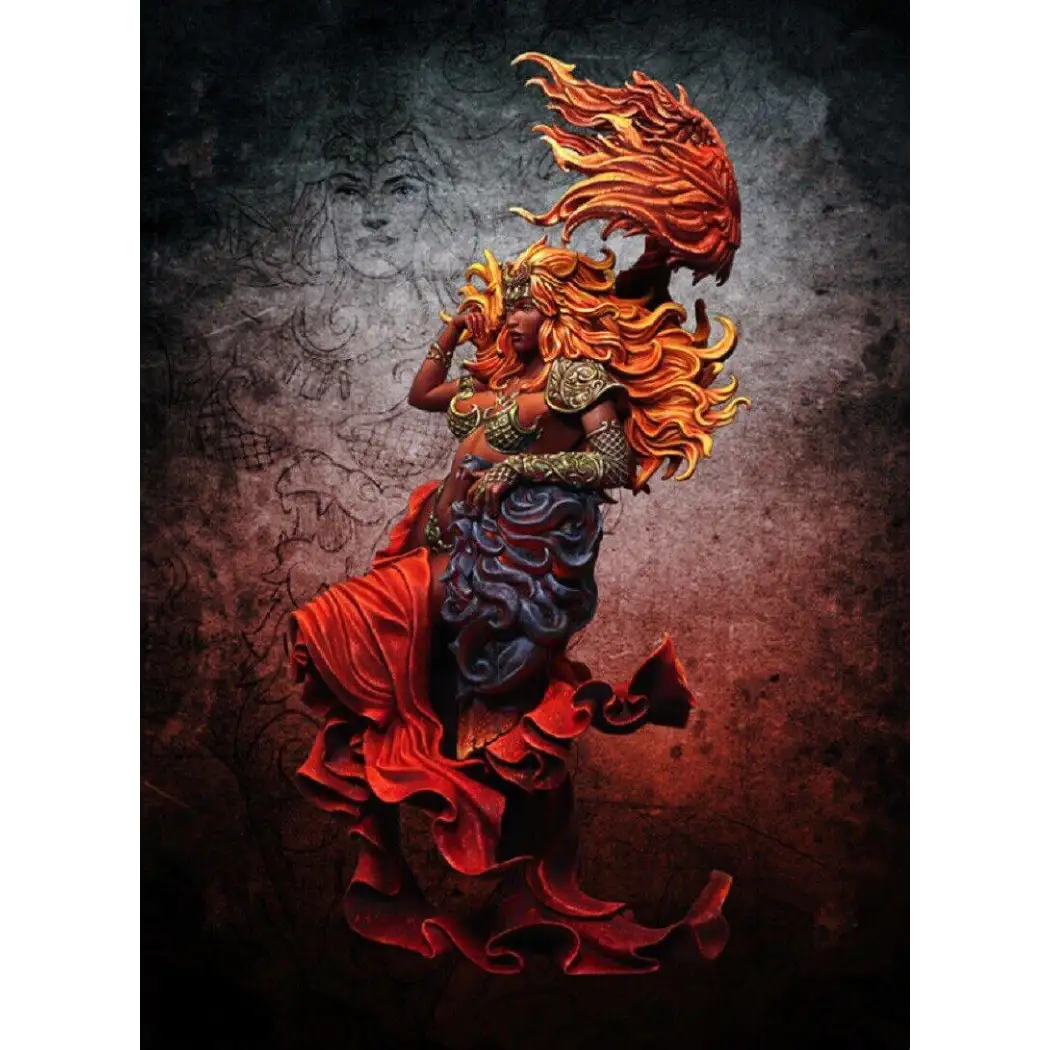 1/12 BUST Resin Model Kit Beautiful Girl Woman Goddess of Fire Unpainted - Model-Fan-Store