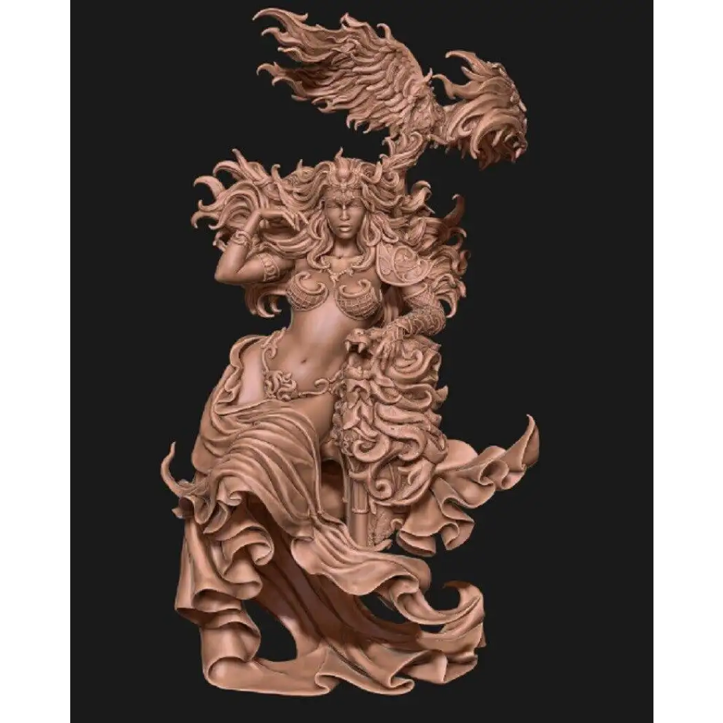 1/12 BUST Resin Model Kit Beautiful Girl Woman Goddess of Fire Unpainted - Model-Fan-Store