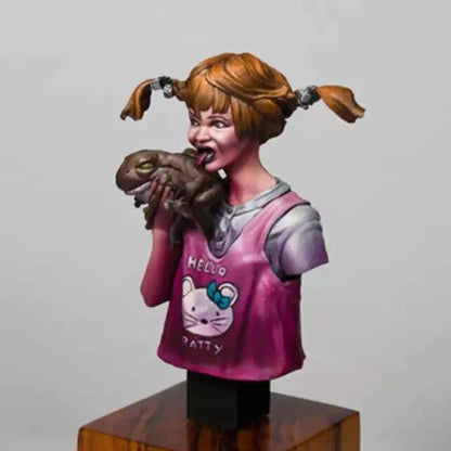 1/12 BUST Resin Model Kit Girl Licking Toad Fantasy Unpainted - Model-Fan-Store