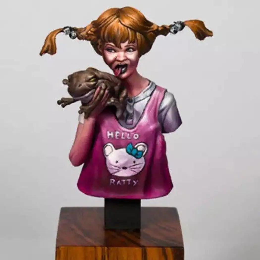 1/12 BUST Resin Model Kit Girl Licking Toad Fantasy Unpainted - Model-Fan-Store