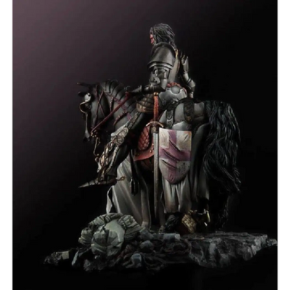 1/24 Resin Model Kit Saint George Medieval Knight Horseman Rider with base Unpainted - Model-Fan-Store