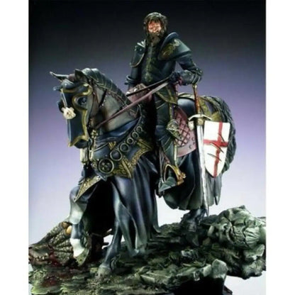 1/24 Resin Model Kit Saint George Medieval Knight Horseman Rider with base Unpainted - Model-Fan-Store