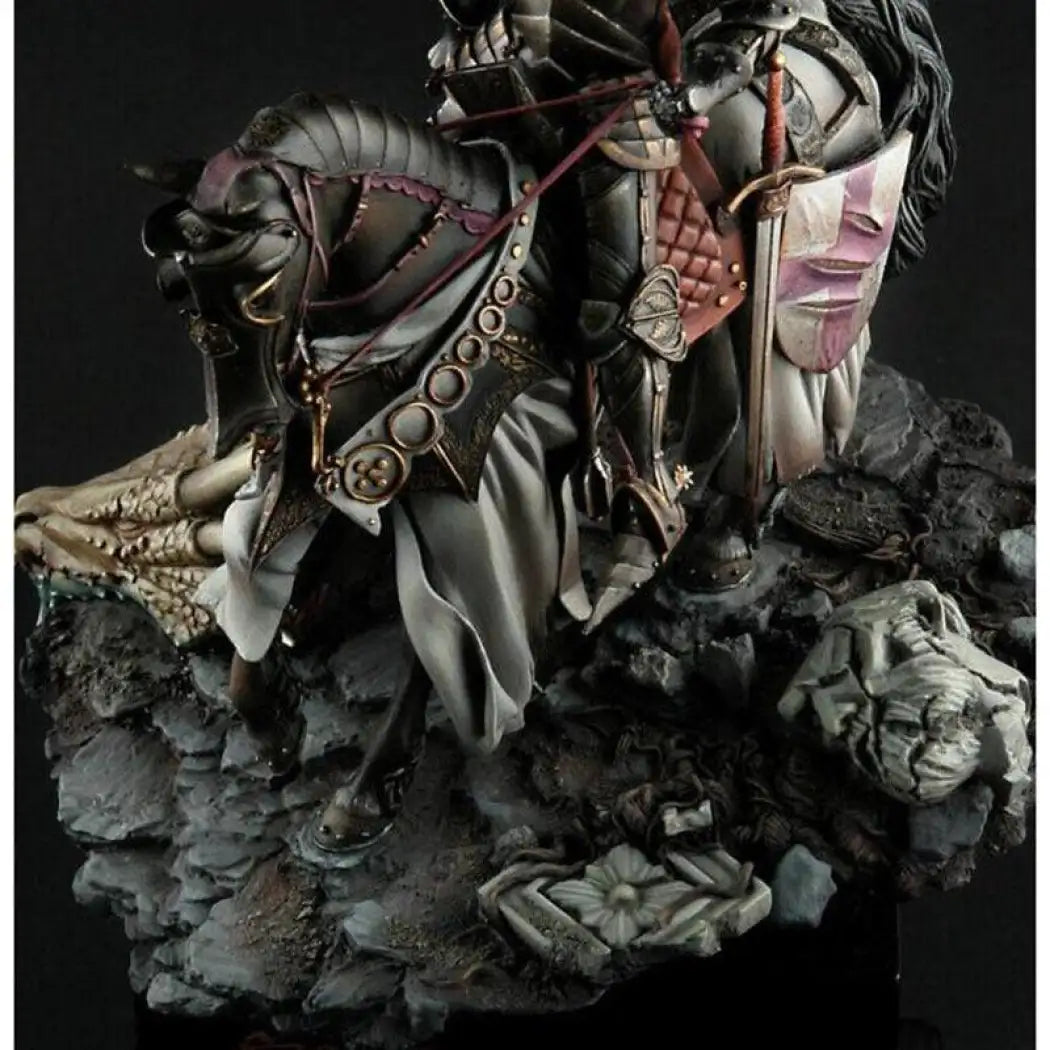 1/24 Resin Model Kit Saint George Medieval Knight Horseman Rider with base Unpainted - Model-Fan-Store