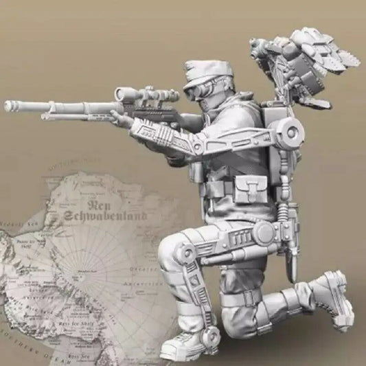 1/35 Resin Steampunk Model Kit German Soldier Exoskeleton Wolfenstein Unpainted - Model-Fan-Store