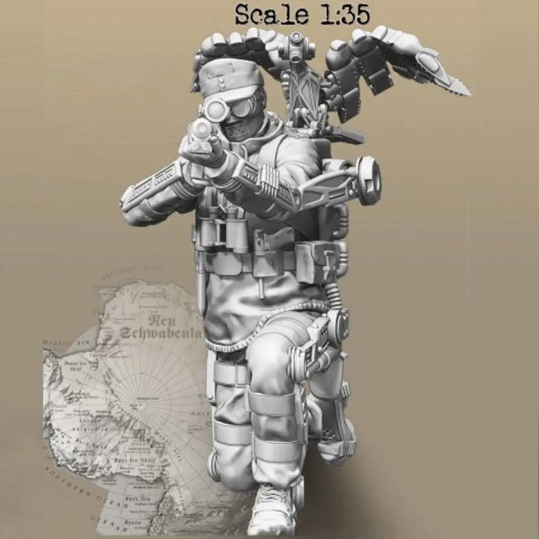 1/35 Resin Steampunk Model Kit German Soldier Exoskeleton Wolfenstein Unpainted - Model-Fan-Store