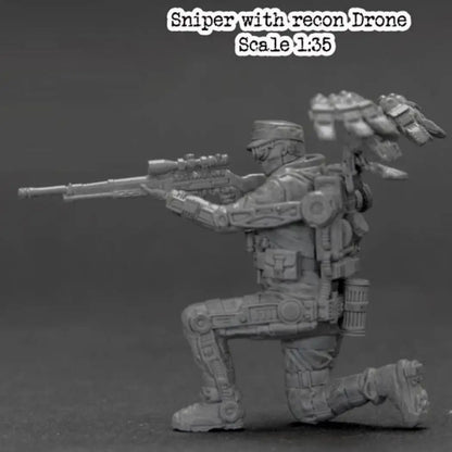 1/35 Resin Steampunk Model Kit German Soldier Exoskeleton Wolfenstein Unpainted - Model-Fan-Store