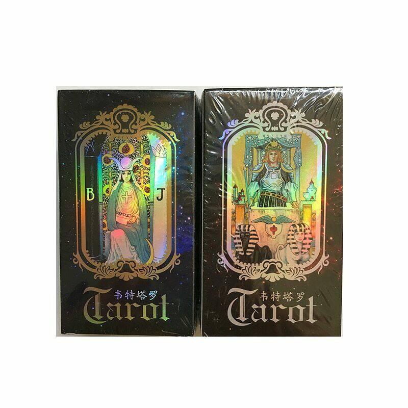 78pcs Holographic Tarot Cards Deck Shine Waite Chinese/English Board Game - Model-Fan-Store