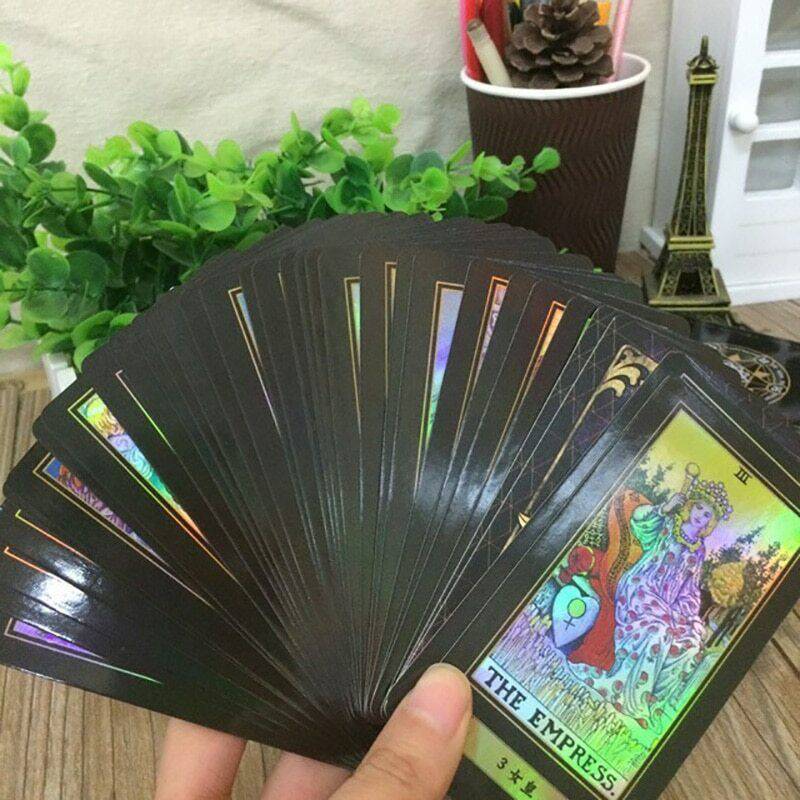 78pcs Holographic Tarot Cards Deck Shine Waite Chinese/English Board Game - Model-Fan-Store