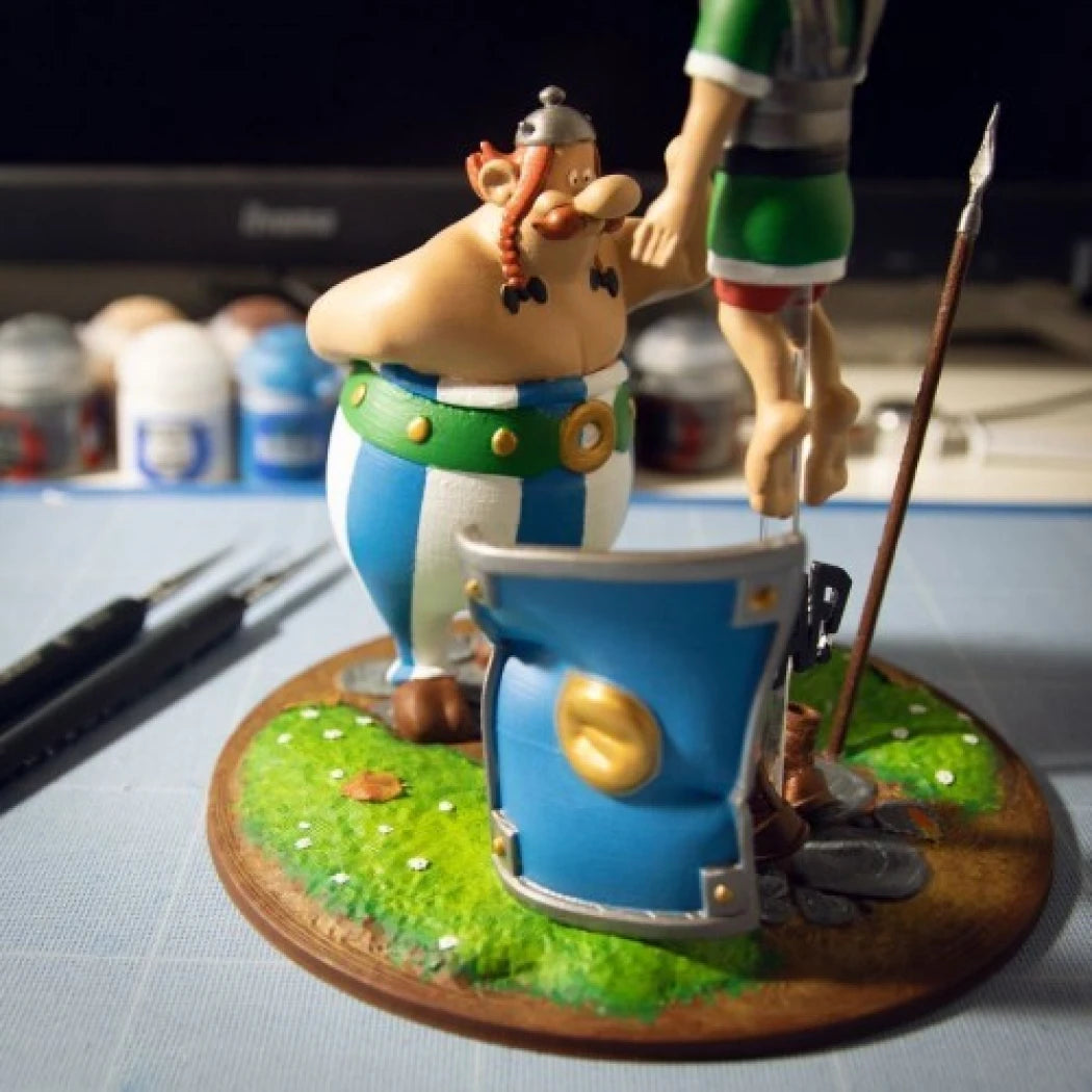 Digital STL Obelix baffe un romain Diorama