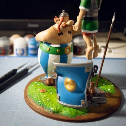Digital STL Obelix baffe un romain Diorama
