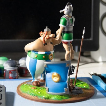 Digital STL Obelix baffe un romain Diorama