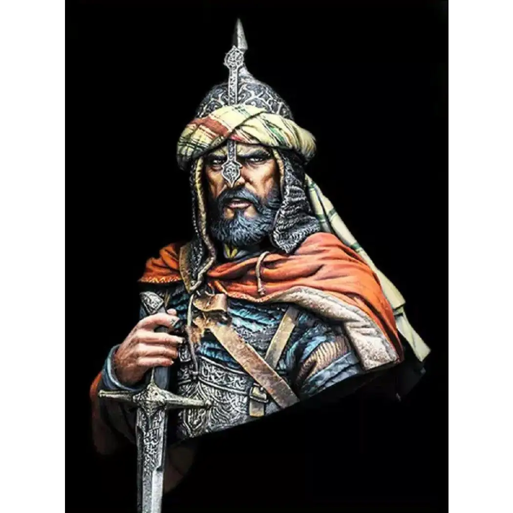 1/10 BUST Resin Model Kit Arabian Medieval Knight Saladin Warrior Unpainted - Model-Fan-Store